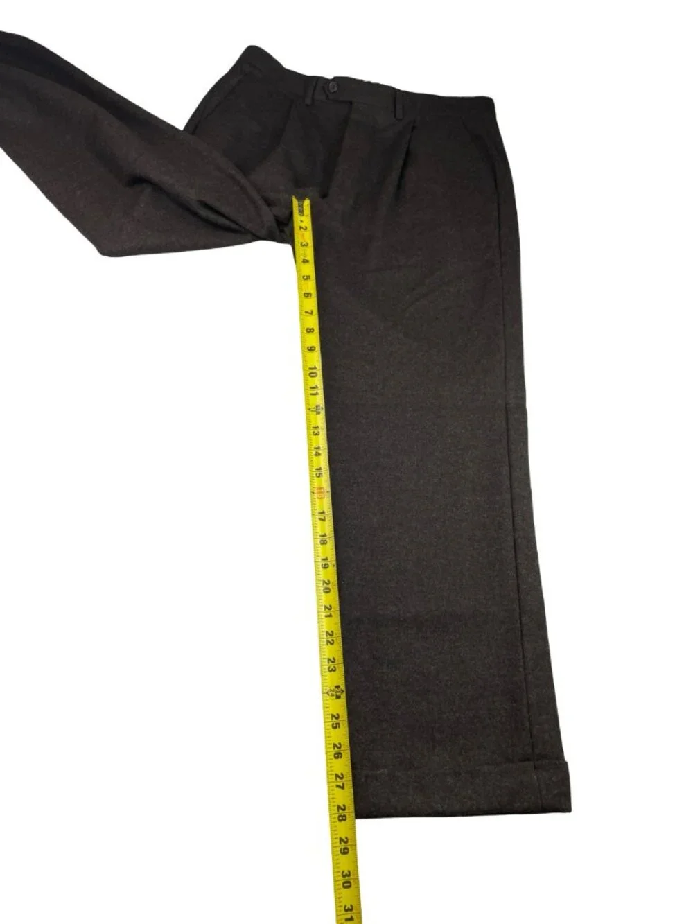 Marks & Spencer Men's Flannel Wool 3-Button Suit Brown • Italy • 42S | 34x29